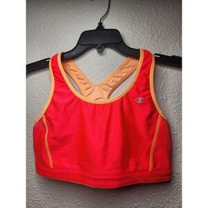 Champion Sports Bra Dark & Light Orange Racerback Activewear Women's Small